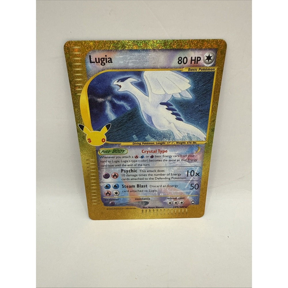 2026 Pokémon 30th Anniversary Classic Collection Crystal Lugia Gold Holo 149/147